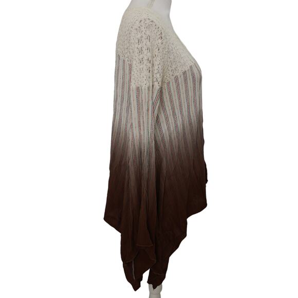 Gimmicks Brown And White Ombre Crochet Top‎ size small - Picture 5 of 6